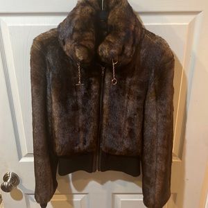 Brown fur coat